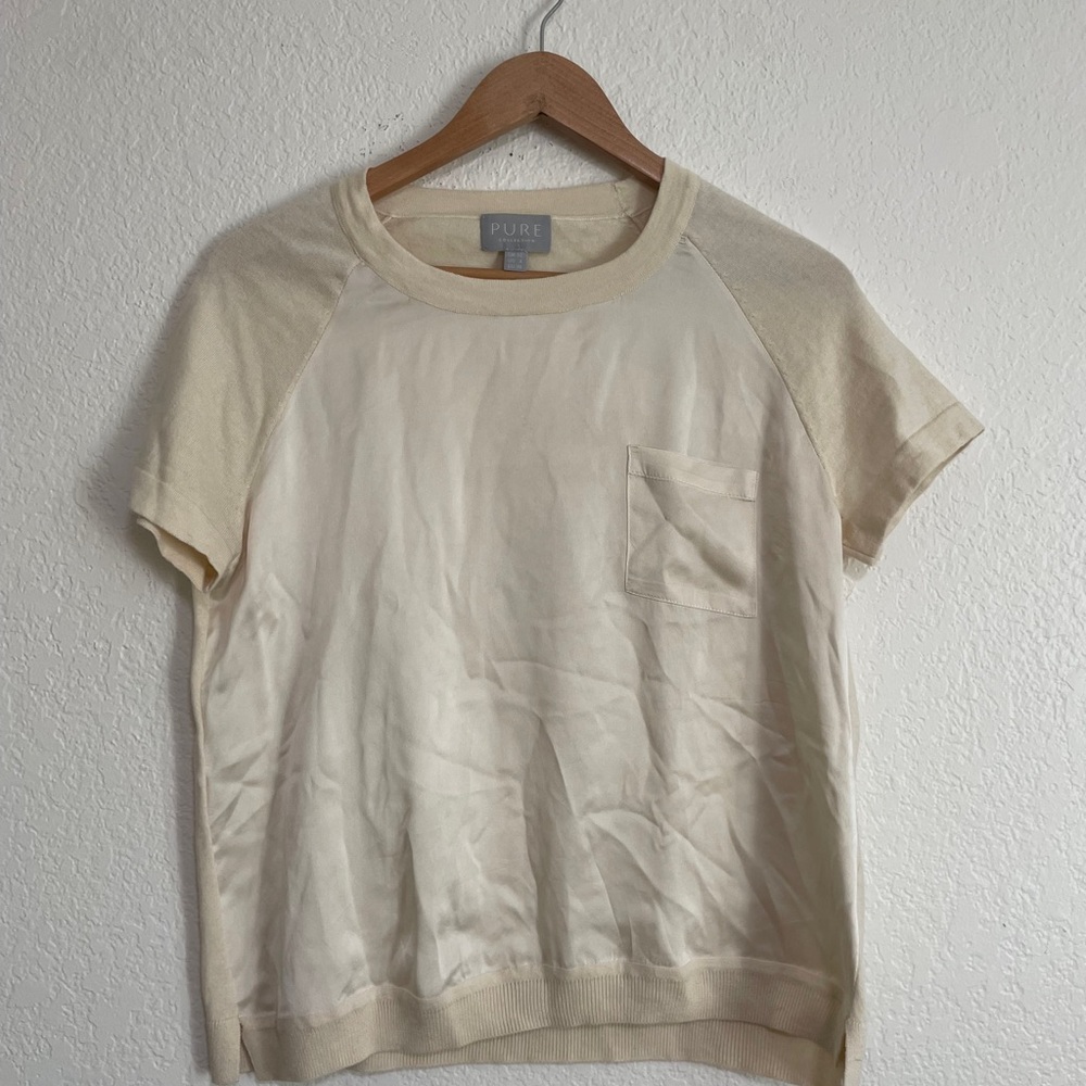 Pure Cream Short Sleeve Top